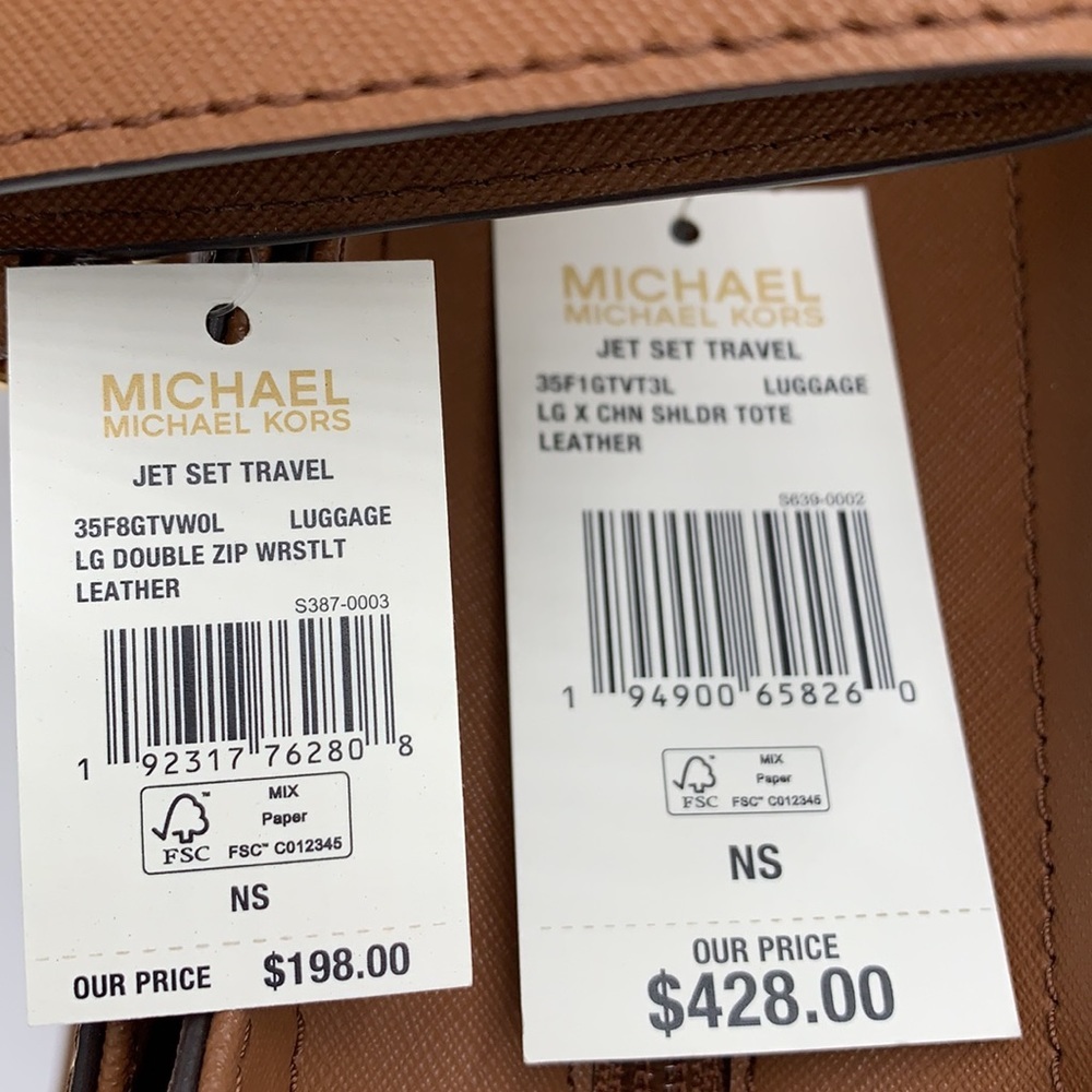 MICHAEL KORS LG XCHAIN SHOULDER TOTE & WALLET SET - Picture 16 of 16